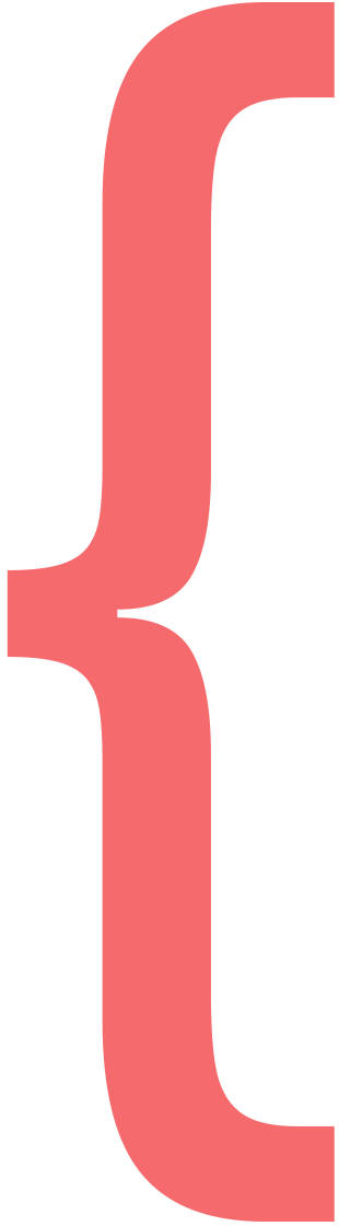 big text bracket graphic