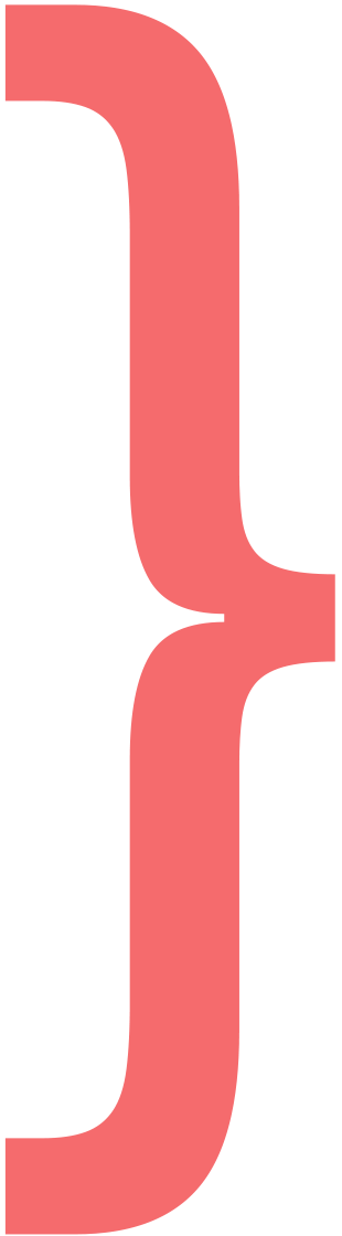 big text bracket graphic